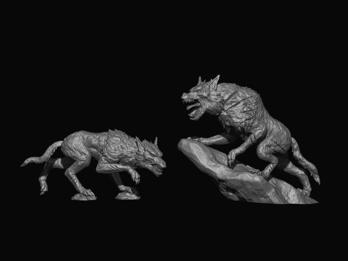 weißer Wolf